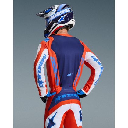 Maillot cross Alpinestars FLUID - GRID 2025 - Orange / Bleu
