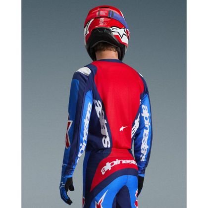 Maillot cross Alpinestars FLUID - GRID 2025 - Bleu / Rouge