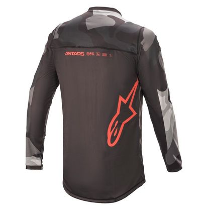 Camiseta de motocross Alpinestars RACER - TACTICAL - GRAY CAMO RED FLUO 2021