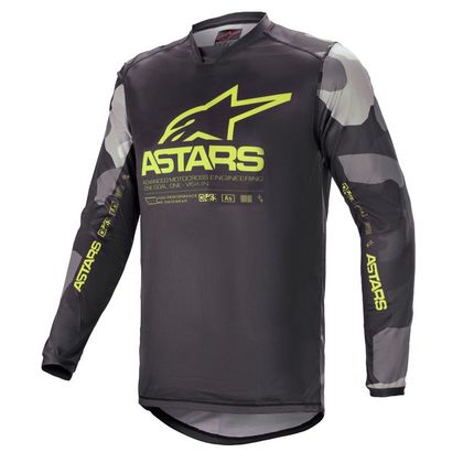 Camiseta de motocross Alpinestars RACER - TACTICAL - GRAY CAMO YELLOW FLUO 2021 Ref : AP12117 