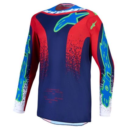 Krosový dres Alpinestars FLUID - DRAG 2027 - Modrá / Červená Ref: AP4533 