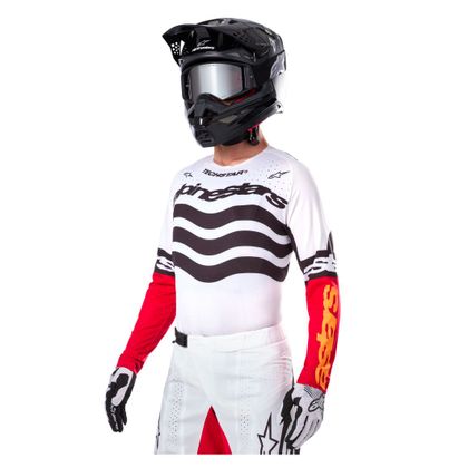 Alpinestars TECHSTAR - DEEP 2025 Cross-Trikot - Schwarz / Weiß