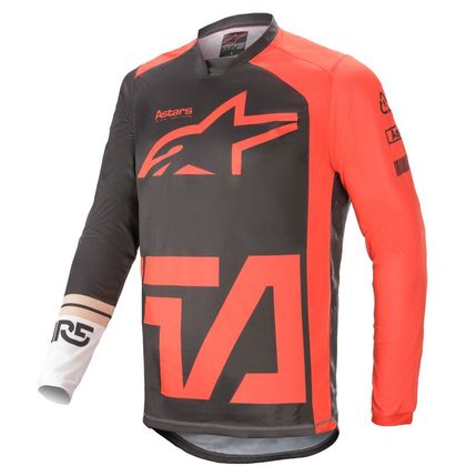 Camiseta de motocross Alpinestars RACER - COMPASS - ANTHRACITE RED FLUO WHITE 2021 Ref : AP12111 