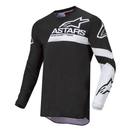 Camiseta de motocross Alpinestars FLUID CHASER - BLACK WHITE 2022 Ref : AP12471 