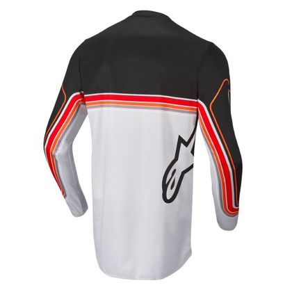 Camiseta de motocross Alpinestars FLUID SPEED - BLACK LIGHT GRAY BRIGHT RED 2022