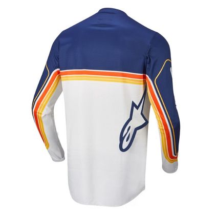 Camiseta de motocross Alpinestars FLUID SPEED - DARK BLUE OFF WHITE ORANGE 2022