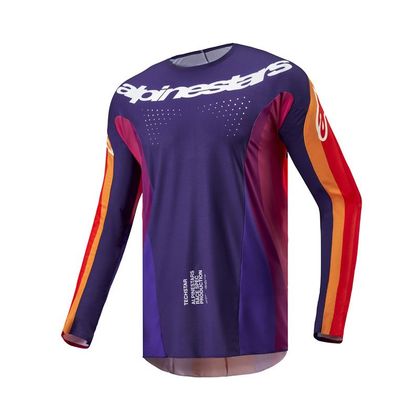 Camiseta de motocross Alpinestars TECHSTAR - PNEUMA 2023 - Violeta / Naranja Ref : AP3195 