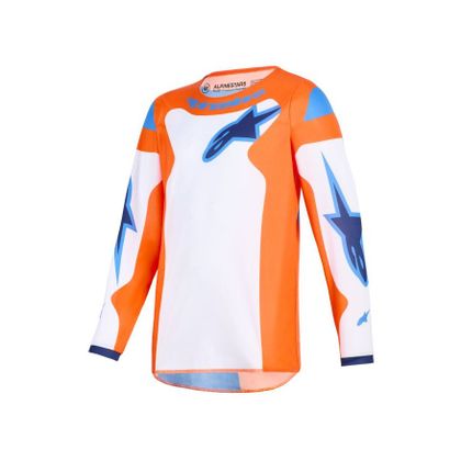 Alpinestars VLOEISTOF - ROOSTER - KIND 2025 Kruisshirt - Oranje / Blauw Ref: AP4039 