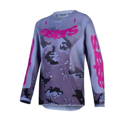 Alpinestars FLUID - LONE KINDER Crosshemd - Grau / Violett Ref : AP4556 