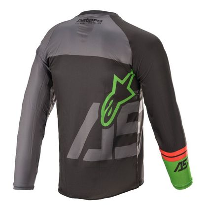 Camiseta de motocross Alpinestars YOUTH RACER - COMPASS -BLACK DARK GRAY GREEN FLUO
