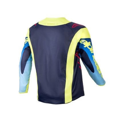 Camiseta de motocross Alpinestars YOUTH RACER - HOEN - Amarillo / Azul