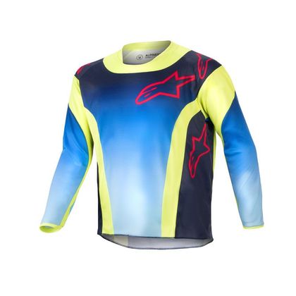 Camiseta de motocross Alpinestars YOUTH RACER - HOEN - Amarillo / Azul Ref : AP3208 