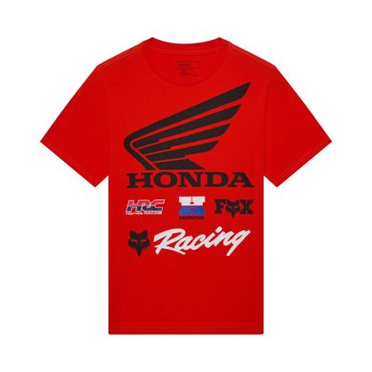 Fox HONDA 195 ORIGINAL T-shirt met korte mouwen - Zwart / Rood Ref: FX6438 