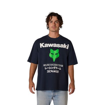 Fox KAWASAKI T-shirt met korte mouwen - Blauw