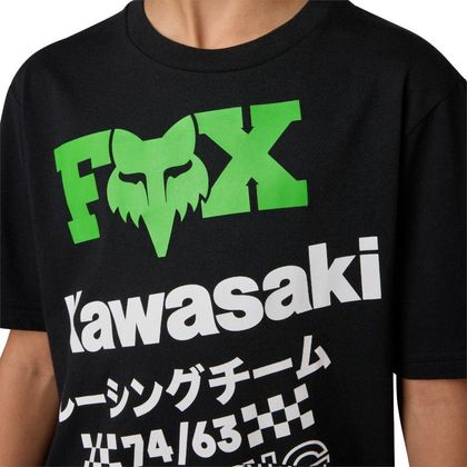 T-Shirt manches courtes Fox KAWASAKI ENFANT - Noir