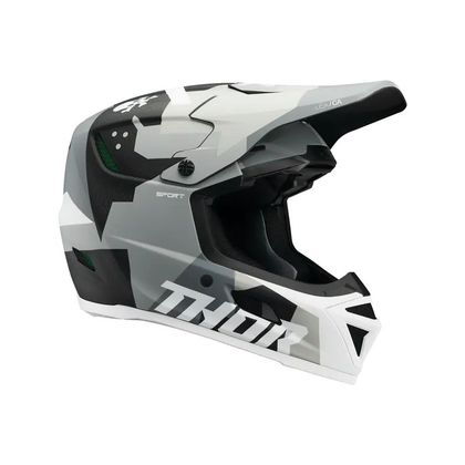 Casque cross Thor REFLEX - SPORT CARBON - BRAVE 2025 - Gris / Blanc Ref : TO3334 