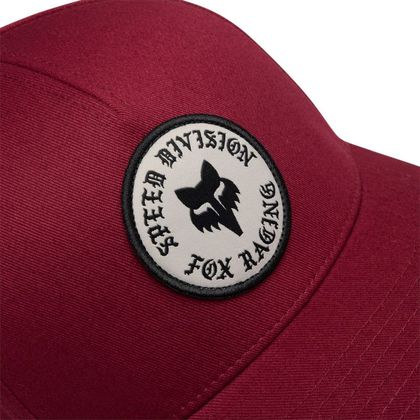Casquette Fox BADGE FLEXFIT HAT - Rouge / Noir