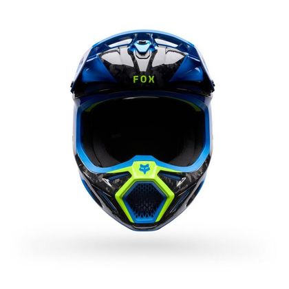 Casque cross Fox V3 RS TACTILE 2026 - Bleu / Jaune