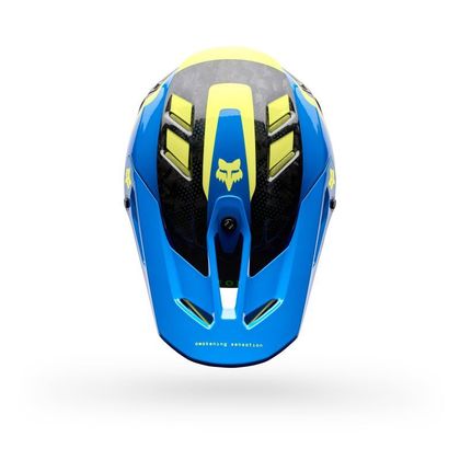 Casque cross Fox V3 RS TACTILE 2026 - Bleu / Jaune