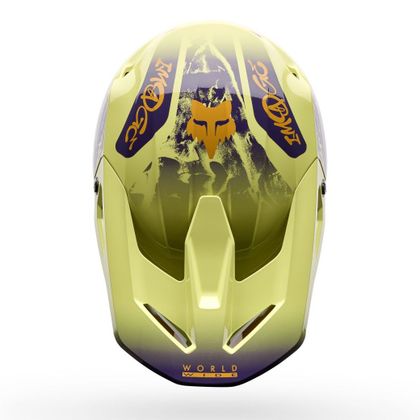 Casque cross Fox V1 IMAGE PRINT 2026 - Jaune