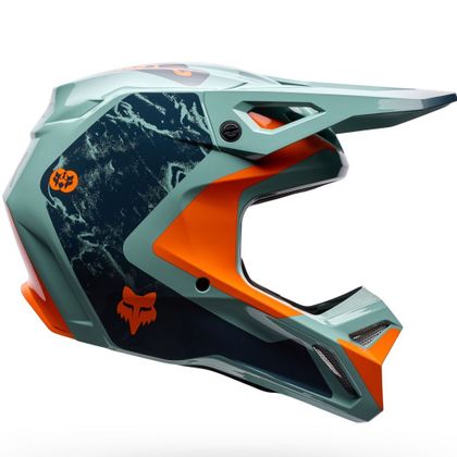 Casque cross Fox V1 IMAGE PRINT 2026 - Bleu