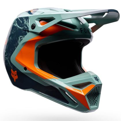 Casque cross Fox V1 IMAGE PRINT 2026 - Bleu Ref : FX6304 