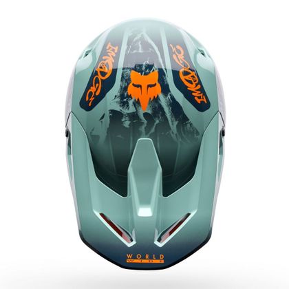 Casque cross Fox V1 IMAGE PRINT 2026 - Bleu