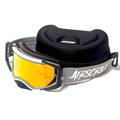 Masque cross Airscreen Aero 04 MX écran Iridum green 2025 - Noir / Gris