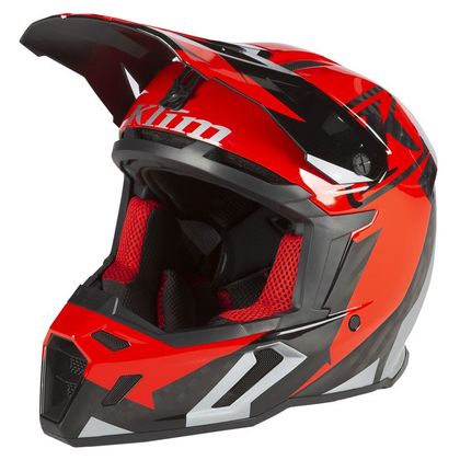 Casque cross KLIM F5 AMP 2024 - Rouge / Gris Ref : KLI0341 