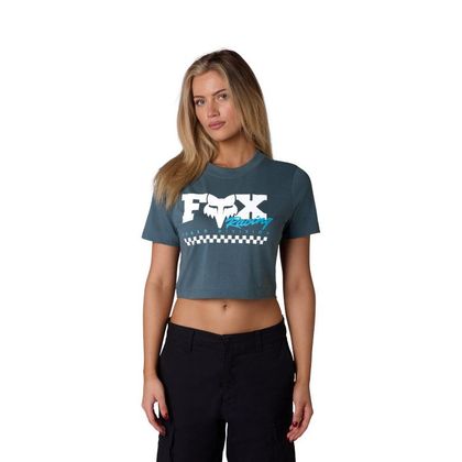 T-shirt z krótkim rękawem Fox CHECKER WOMEN - Szary / Czarny
