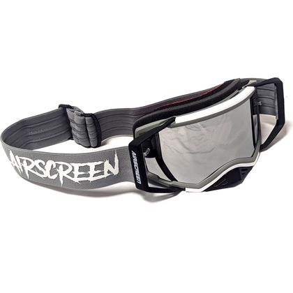 Masque cross Airscreen Aero 03 MX écran Iridum mirror 2025 - Noir / Blanc Ref : ASM0019 / 001-018-IR3 