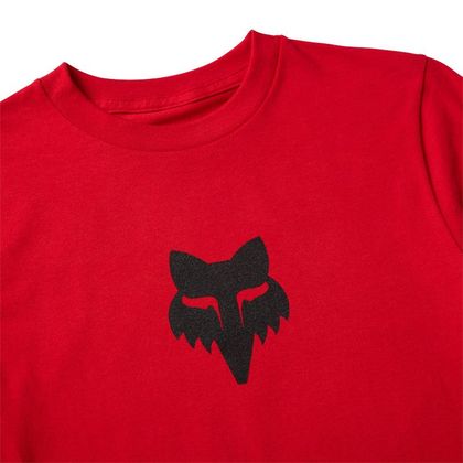 Kortärmad T-shirt Fox HEAD BARN - Svart / Röd