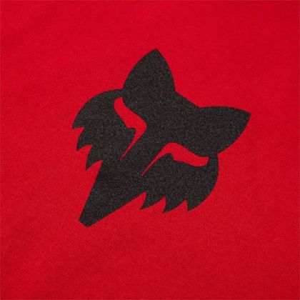 Kortärmad T-shirt Fox HEAD BARN - Svart / Röd