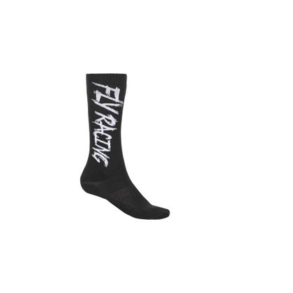 Calcetines Fly MX PRO THIN - BLACK WHITE Ref : FL1163 