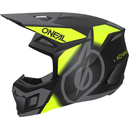 Casco de motocross O'Neal 3SRS - VISION V24 2024 - Negro / Amarillo