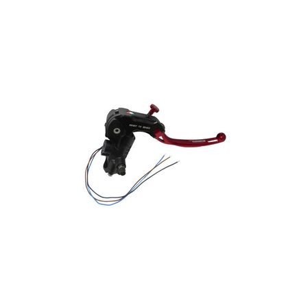 Accossato REMMEN 19 x 18 radiaal met inklapbare LONG hendel Hoofdremcilinder Universeel - Zwart / Rood Ref: ACC0070 / CY087R-L-RST 