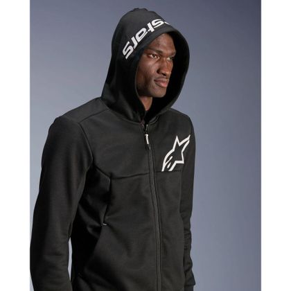 Sweat moto Alpinestars CHROME V2 SPORT - Noir / Blanc