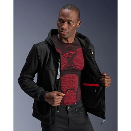 Sweat moto Alpinestars CHROME V2 SPORT - Noir / Blanc