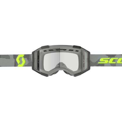 Gafas de motocross Scott Fury Enduro - light grey/neon yellow clear 2024 - Gris / Amarillo
