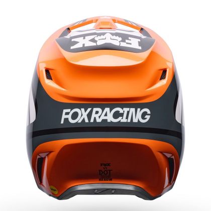 Kask cross Fox V1 - DRAFT 2027 - Szary / Pomarańczowy