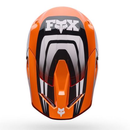 Kask cross Fox V1 - DRAFT 2027 - Szary / Pomarańczowy