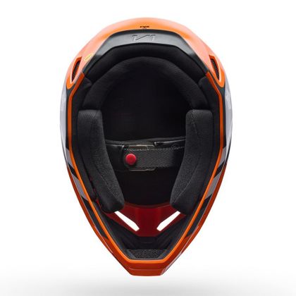 Kask cross Fox V1 - DRAFT 2027 - Szary / Pomarańczowy