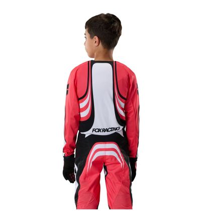 Fox 180 - DRAFT - KINDER Crossshirt - Wit / Roze