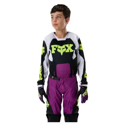 Fox 180 - RAID - KINDER Crossshirt - Paars / Zwart