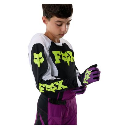 Fox 180 - RAID - KINDER Crossshirt - Paars / Zwart