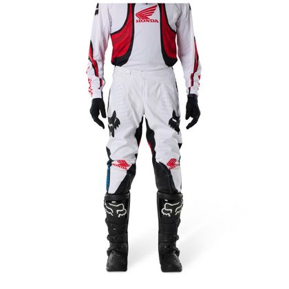 Pantalon cross Fox 180 - HONDA 2027 - Blanc / Rouge