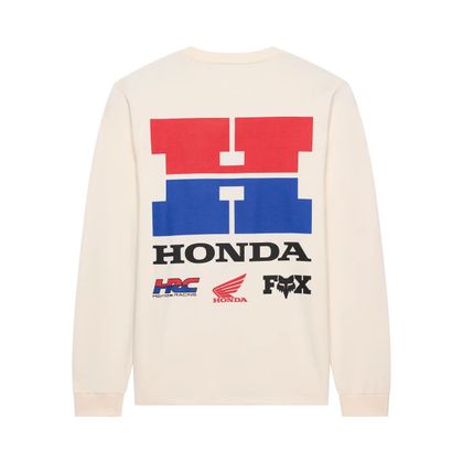 T-shirt manches longues Fox HONDA 195 ORIGINAL LS TEE - Blanc