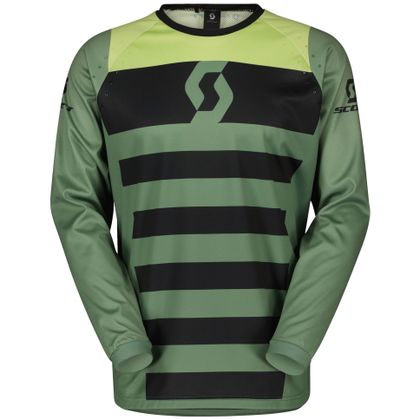 Camiseta de motocross Scott EVO RACE 2024 - Verde / Negro Ref : SCO1510 