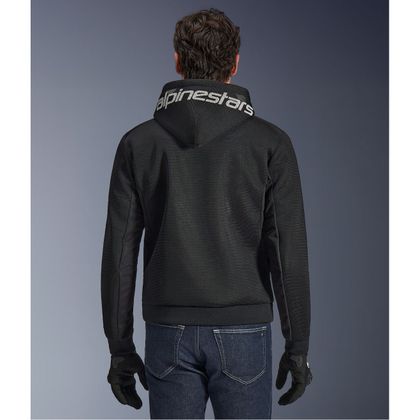 Sweat moto Alpinestars CHROME SUPERAIRFLOW HOODIE - Noir / Gris