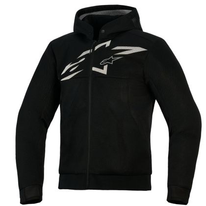 Sweat moto Alpinestars CHROME SUPERAIRFLOW HOODIE - Noir / Gris Ref : AP4149 